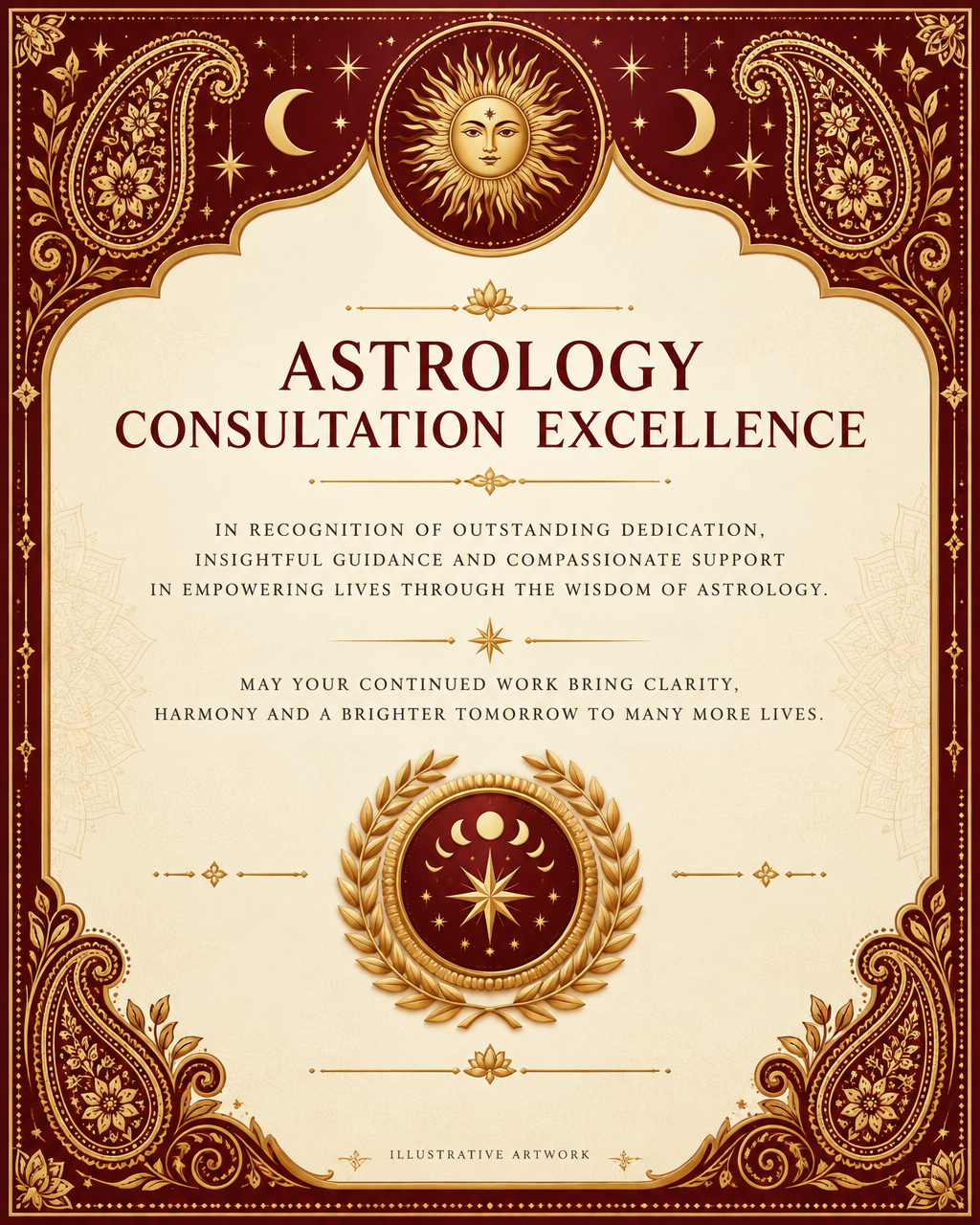 Astrology Consultation Excellence, illustrative artwork only